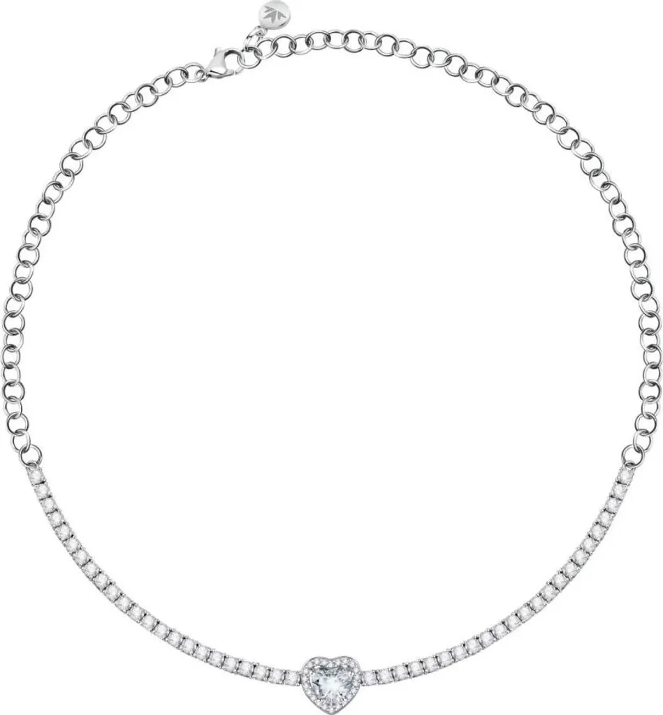 Collier argent cœur Tesori SAVB17 hypoallergénique pour peaux sensibles