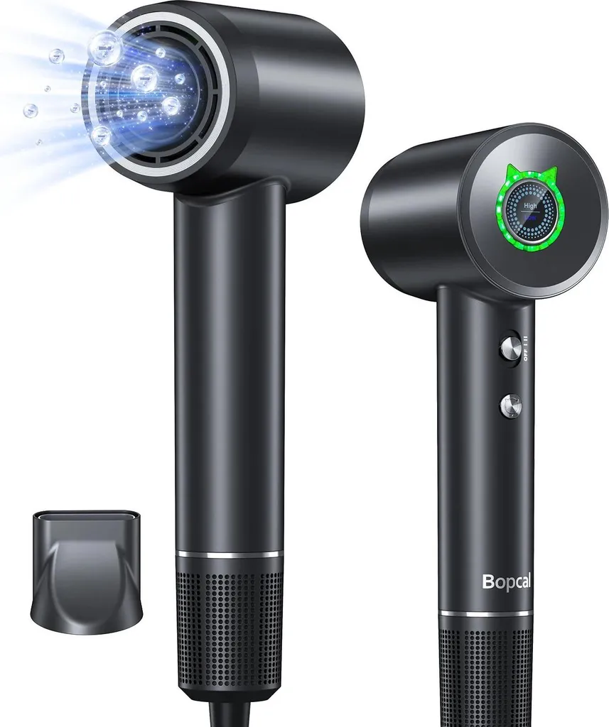 Offerta Asciugacapelli Professionale 1600W 110.000 Giri - Nero Opaco