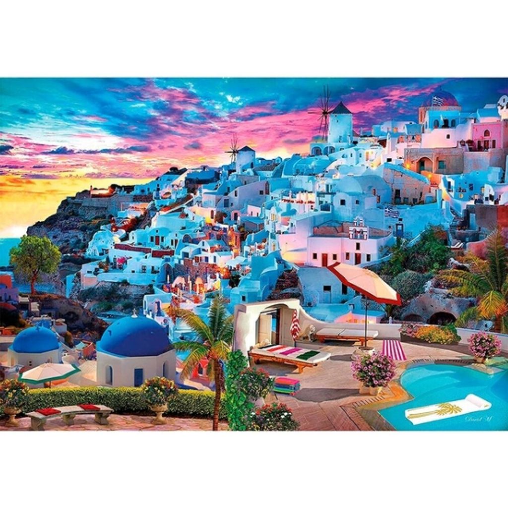 Clementoni -39480 - Collection Puzzle for Adults and Children-Santorini