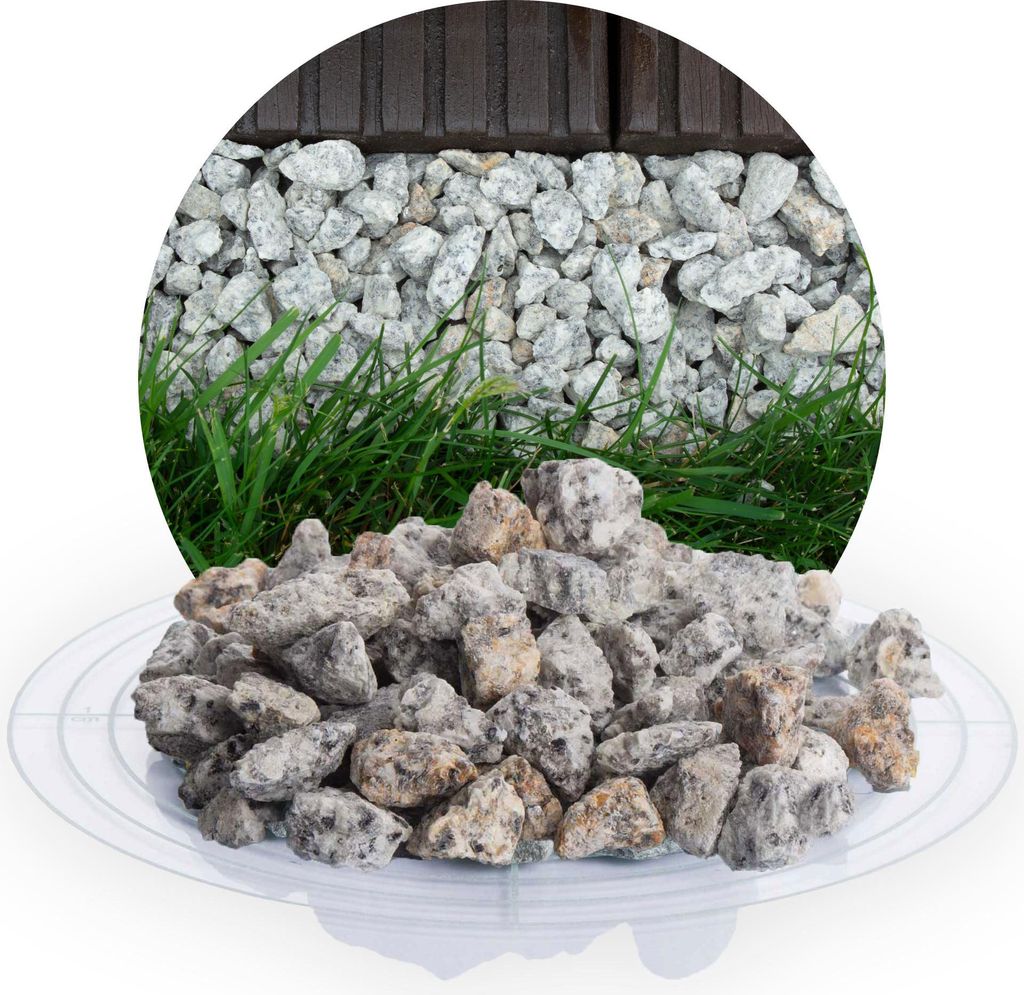 Schicker Mineral-Granit Ziersplitt gelb-grau 25 kg-8-16mm