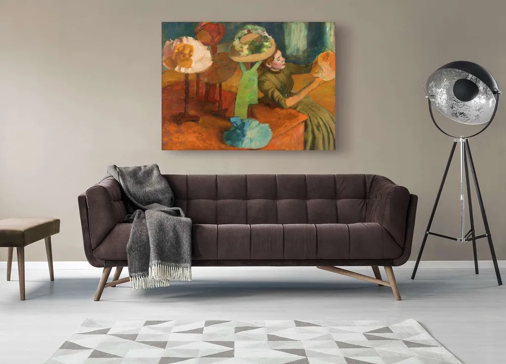 Décoration Murale Tableau sur Toile Degas Modiste Format 100x70cm - 3