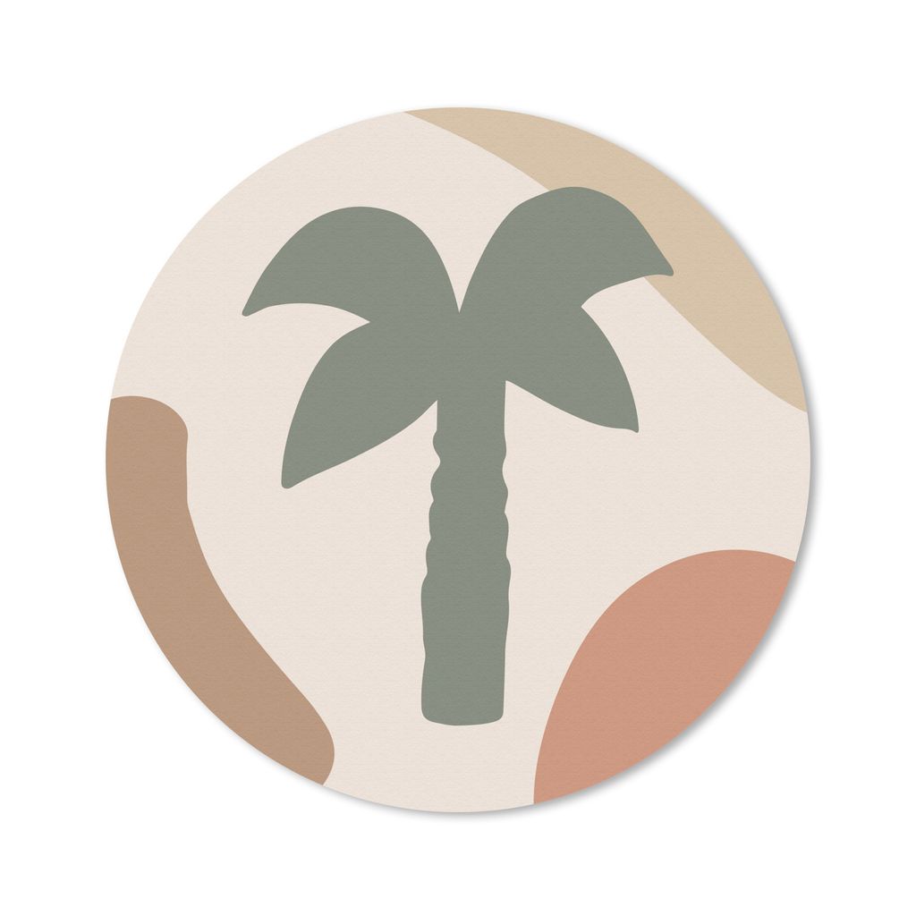 MuchoWow Mauspad Mousepad Palme - Pastell - Sommer 20x20 cm - Mousepads - Maus Mat - Pad - Mausunterlage - Schreibtischmatte