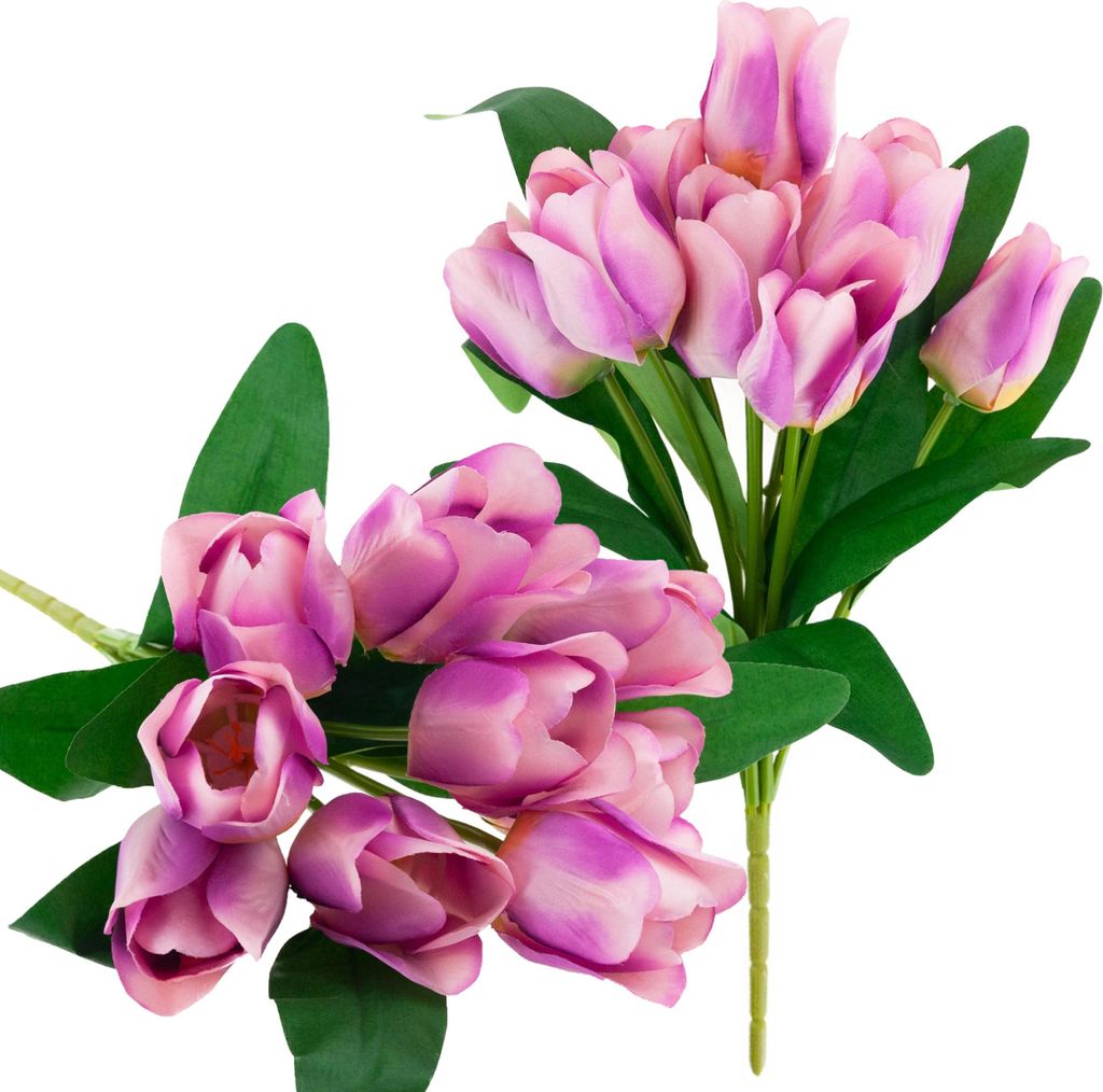 Strauss Lila Schattierte Künstliche Tulpen 9 Köpfe