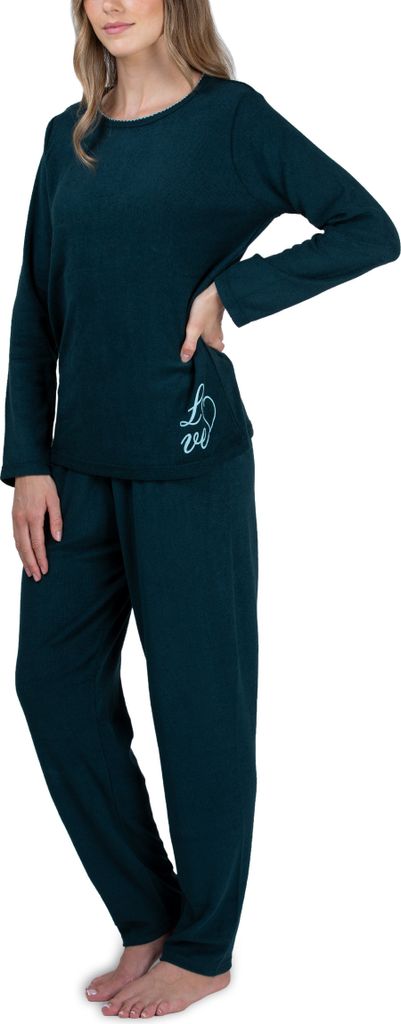 Moonline Frottee-Schlafanzug für Damen mit Motivdruck ; Produktbild 