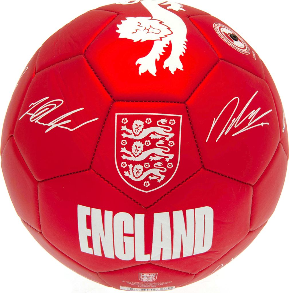 England FA - Fußball mit Unterschriften TA10335 (5) (Rot)