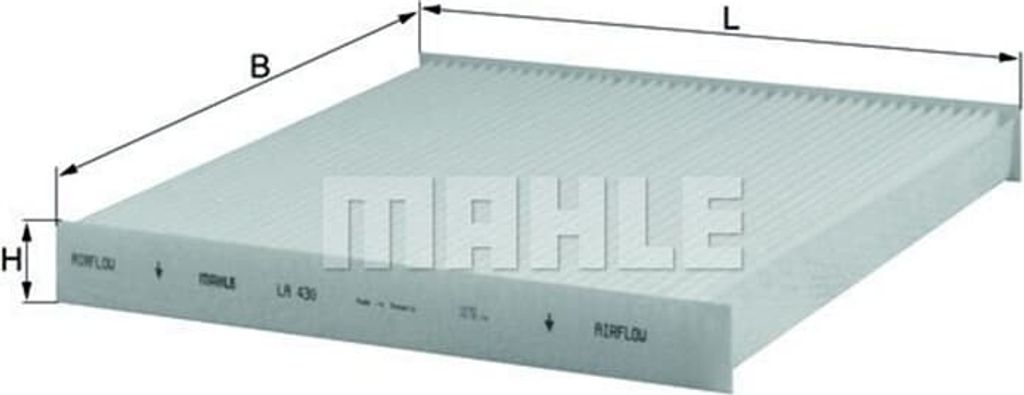 MAHLE Innenraumfilter LA 430 Pollenfilter für RENAULT Twingo III Schrägheck (BCM)