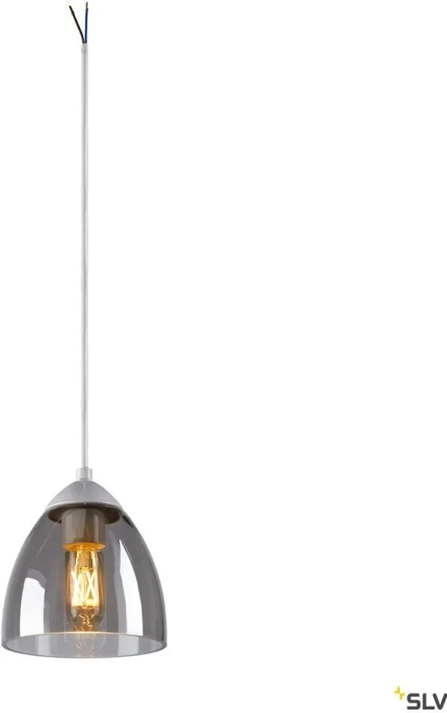 SLV Para Cone Lampe suspendue blanc conique luminaire design E27