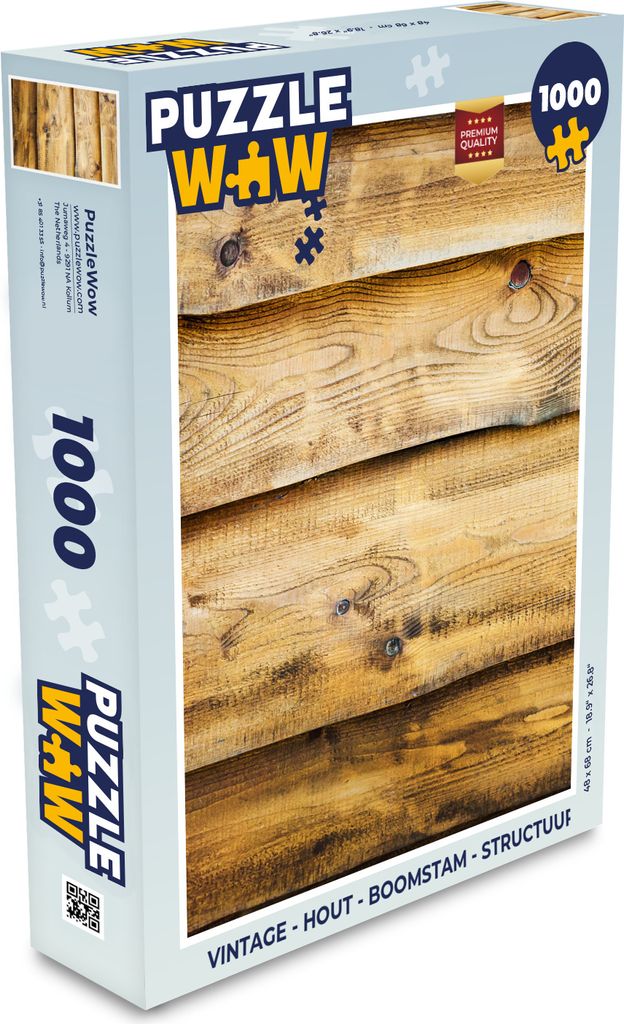 MuchoWow Puzzle 1000 Teile Vintage - Holz - Kofferraum - Textur - Spielzeug - Alt und Jung - Spiele - Puzzeln