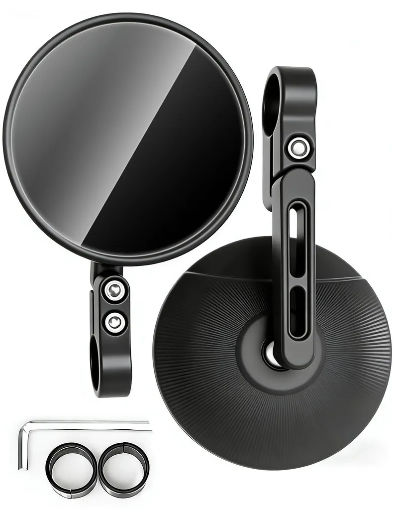 Rétroviseurs de moto embout de guidon 22mm 25mm ronds