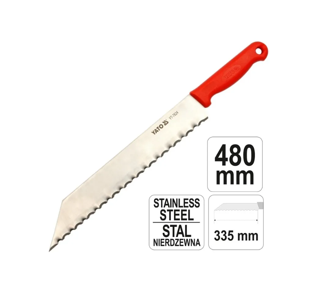 Coltello Professionale YATO 480mm per Lana Vetro e Roccia - 5