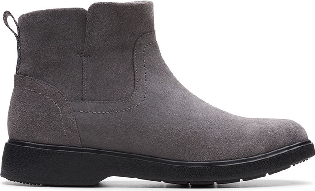 CLARKS Stivali donna Un Elda Lo in pelle scamosciata grigia Immagine del prodotto 