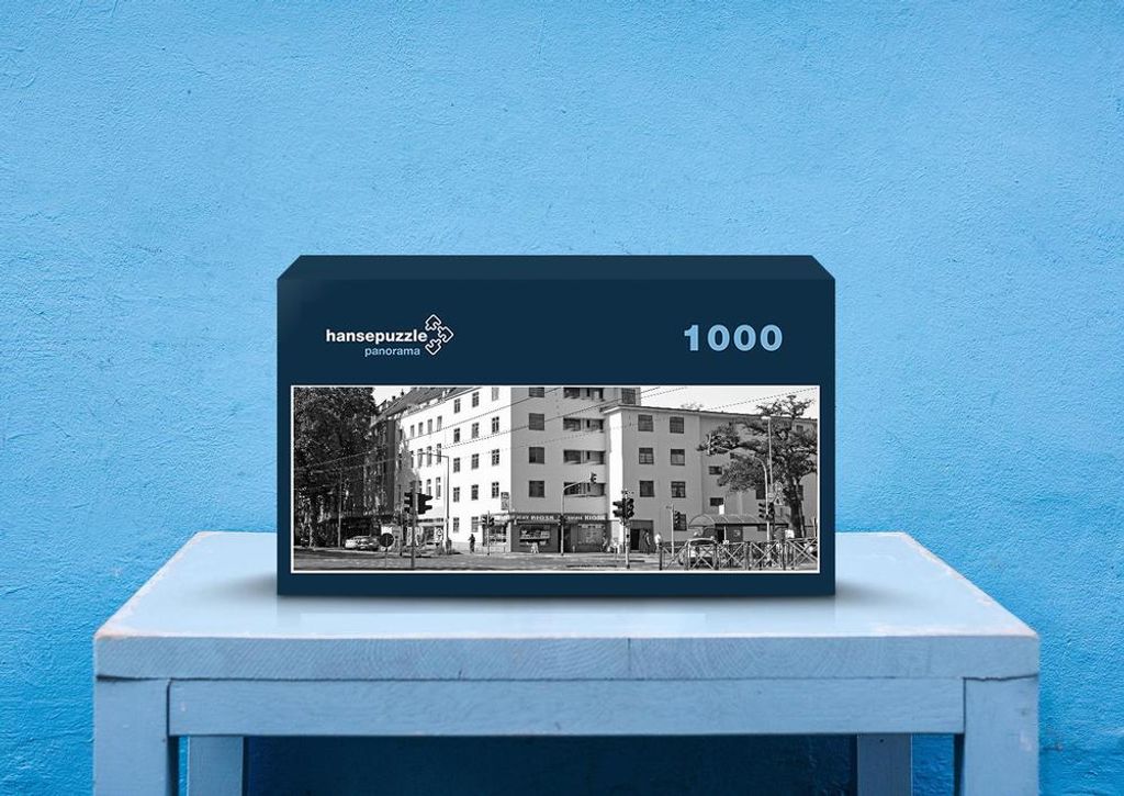 hansepuzzle 67714 - Wohnviertel Puzzle, 1050 Teile, Gebäude, 60,0 x 46,0cm mit hochwertiger Aufbewahrung, Kartonbox und wiederverschließbarem Beutel