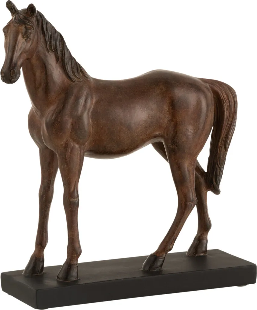 Cheval J-Line Brun en Polyrésine Small - Sculpture Finition Artisanale