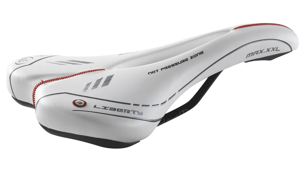 Selle de vélo de sport blanche Monte Grappa Max Liberty pour Homme