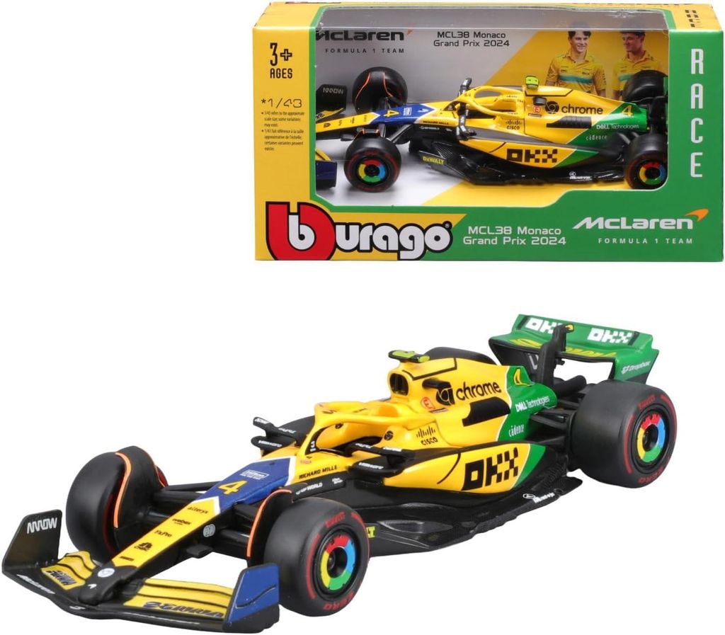 Bburago 18-38214 - Modellauto - F1 MCLaren MCL38 "Monaco Produktbild 