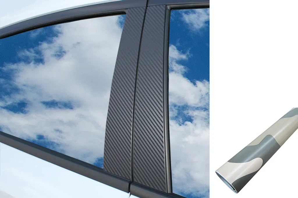 Set 6 Pezzi Wrapping Pilastri Porta Auto Mimetico Deserto Professionale