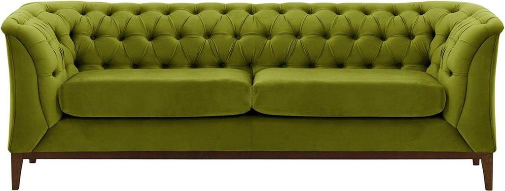 2,5-Sitzer Sofa Chesterfield Modern Wood aus medizinischem Schaumstoff-Velluto 9-dark oak