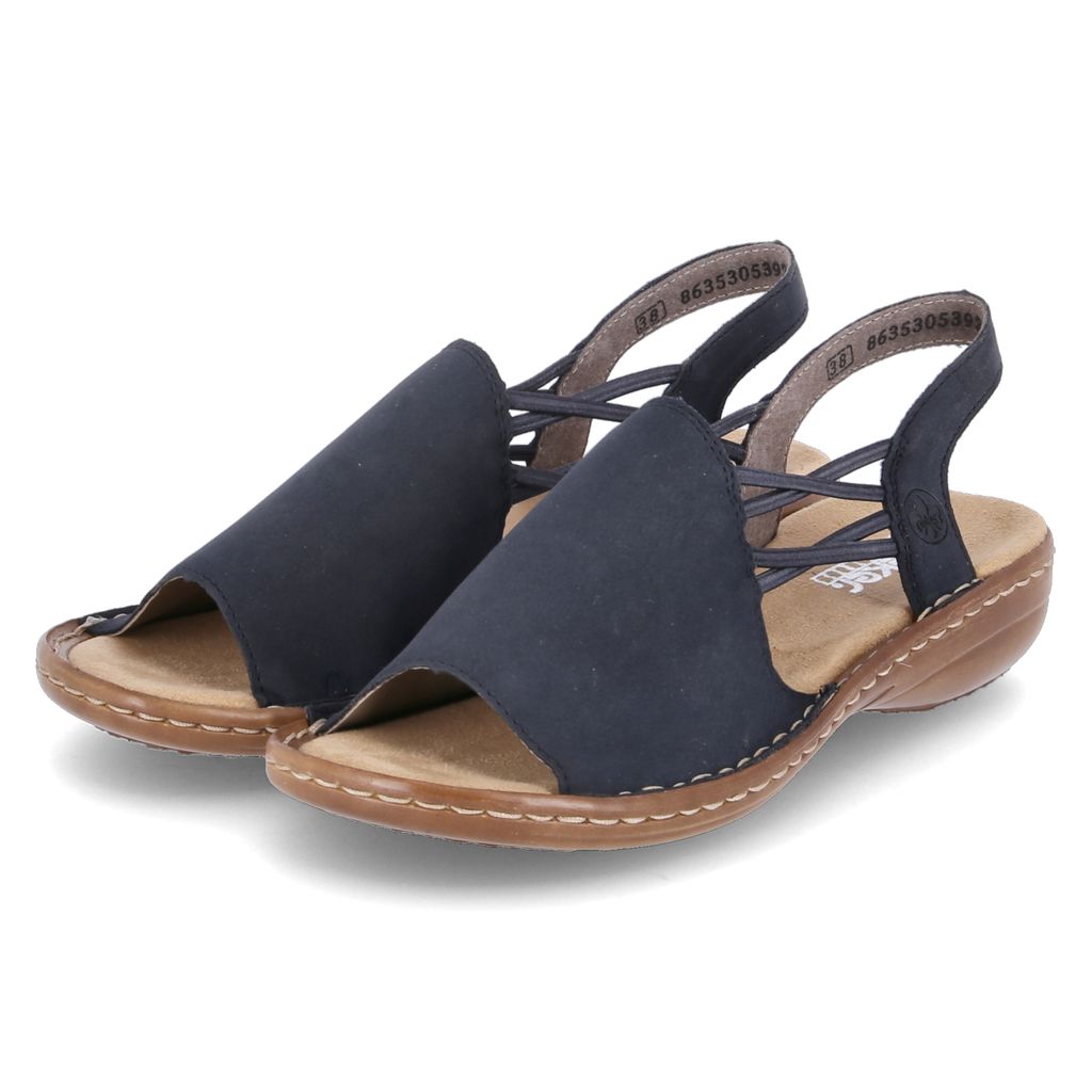Rieker scarpe da donna sandali sandalo blu casual, numero Immagine del prodotto 