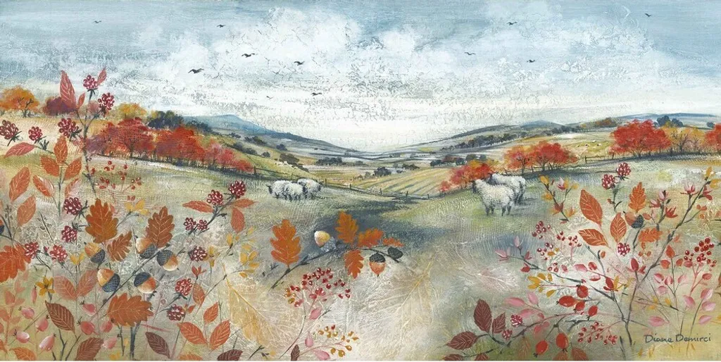 Décoration Murale Colorée pour Murs Vides - Toile Autumn Walk 60x30