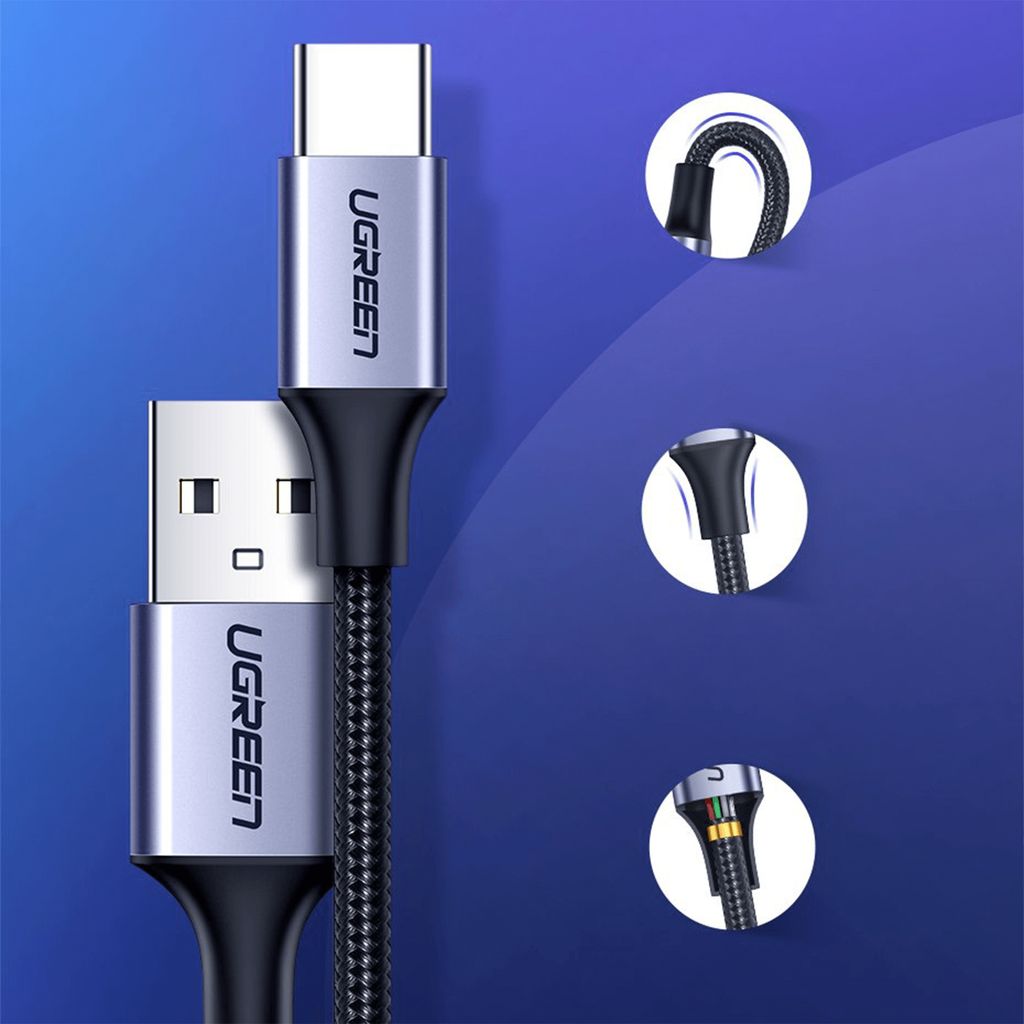UGREEN USB-C To USB-A Cable Black 1M Produktbild 4