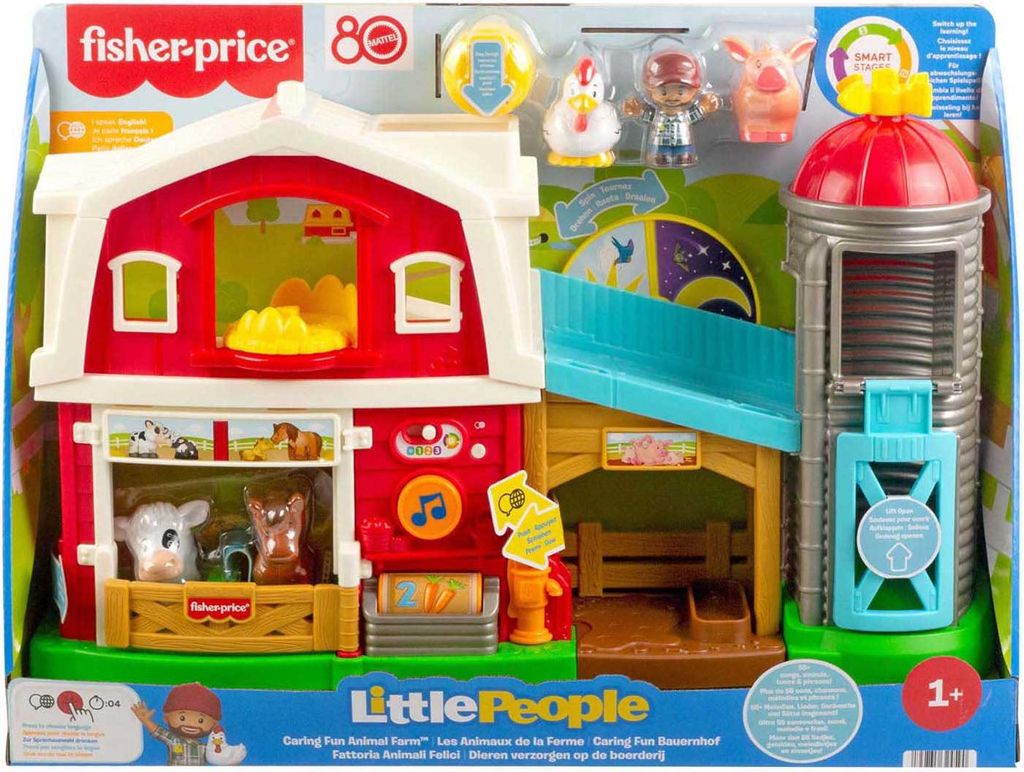 Fisher-Price Little People Pflegespaß Bauernhof Spielset Lernspielzeug für Kleinkinder, mehrsprachige Version, 1 Jahr(e), Mehrfarbig, Kunststoff