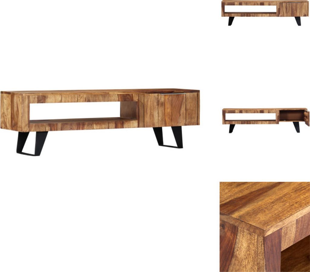 vidaXL TV-Schrank 140×30×40 cm Massivholz - TV-Möbel