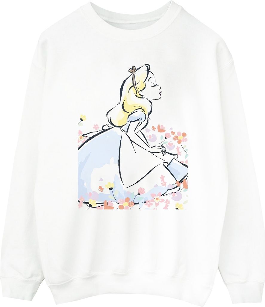 Disney - "Alice in Wonderland" Sweatshirt für Herren BI7880 (XL) (Weiß)