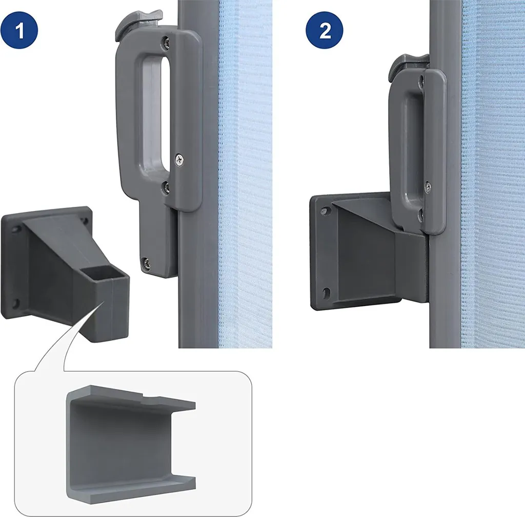 Support mural store latéral en acier galvanisé - Fixation ultra stable - 3