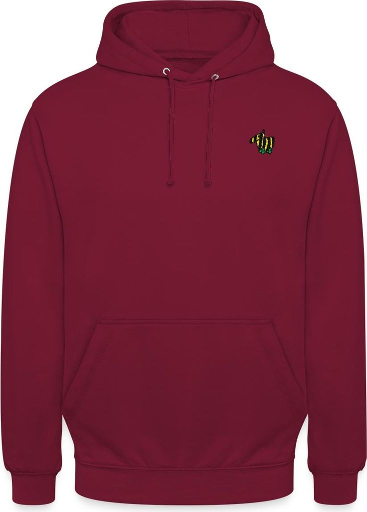 Spreadshirt Janosch Tigerente Stick Uni Hoodie, S, Bordeaux