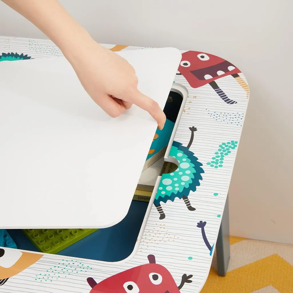 Table de Jeu Monster Ginger Home avec Plateau Réversible pour Enfants - 5