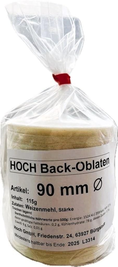 100 Stück Backoblaten f. Makronen/Lebkuchen, Back Oblaten, Produktbild 