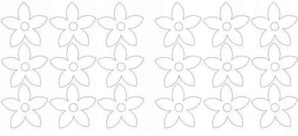 Adesivi Murali Fiori Bianco Opaco 18 Pezzi - Decorazione Parete Shabby