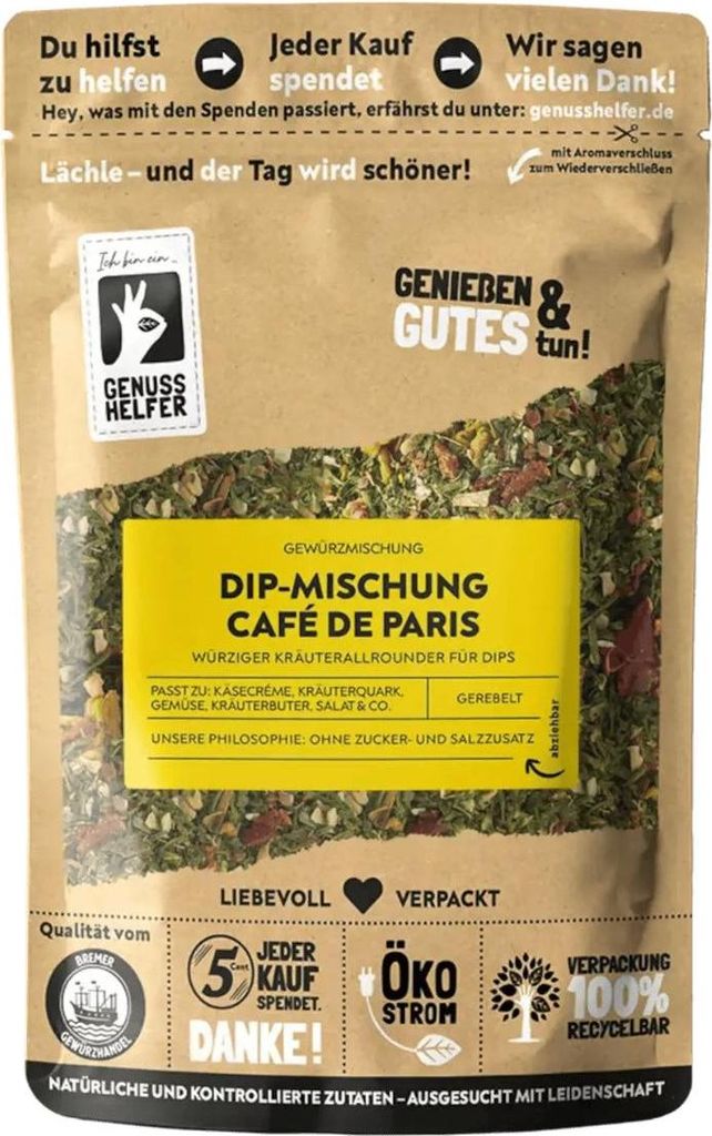 Dip-Mischung Café de Paris, Gewürzmischung für Café de Paris Dip und Kräuterbutter, Dips selber machen, 3 x 100g