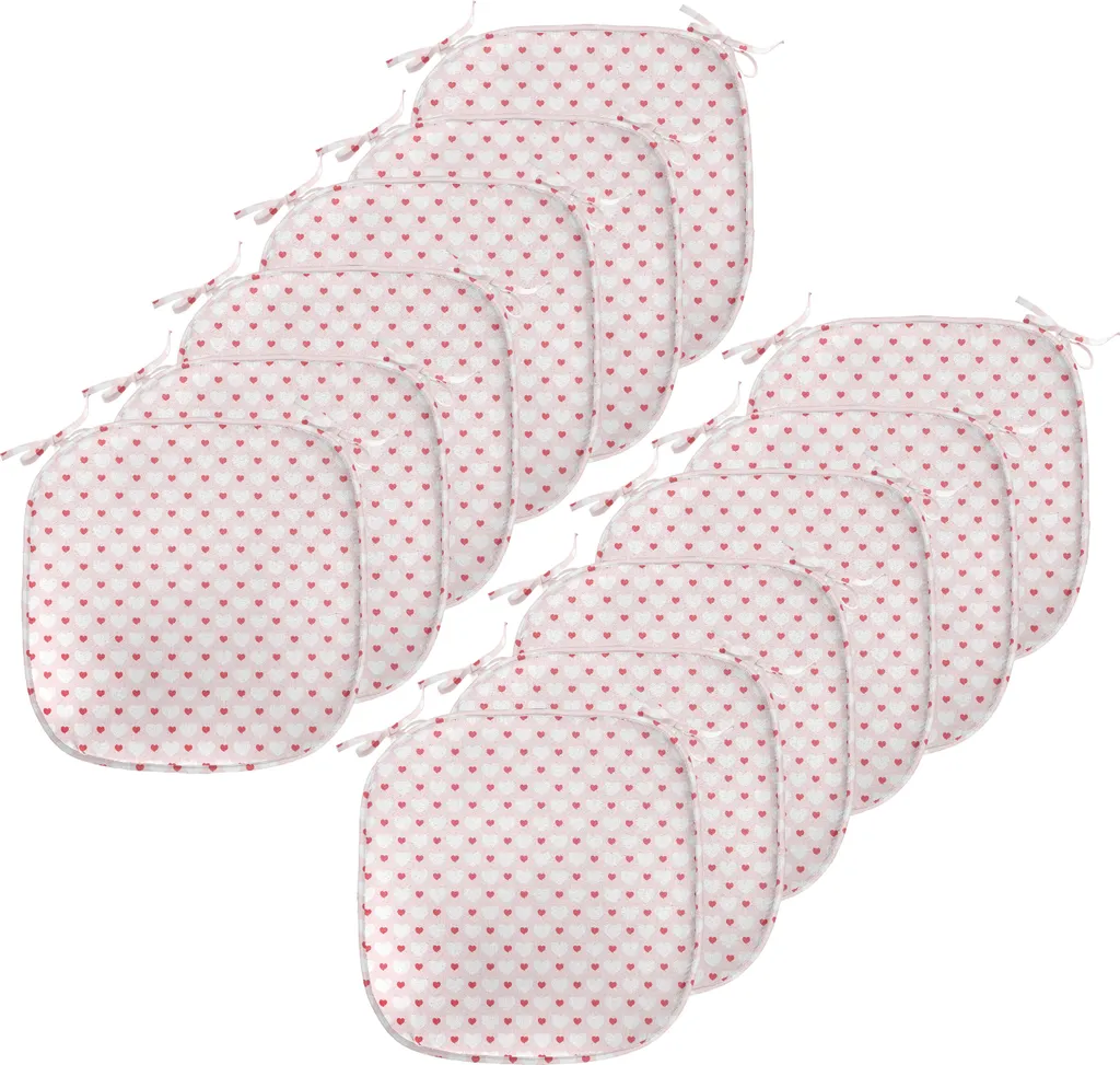 Set 12 Cuscini ABAKUHAUS per Sedie Pranzo - Motivo Amore Antico