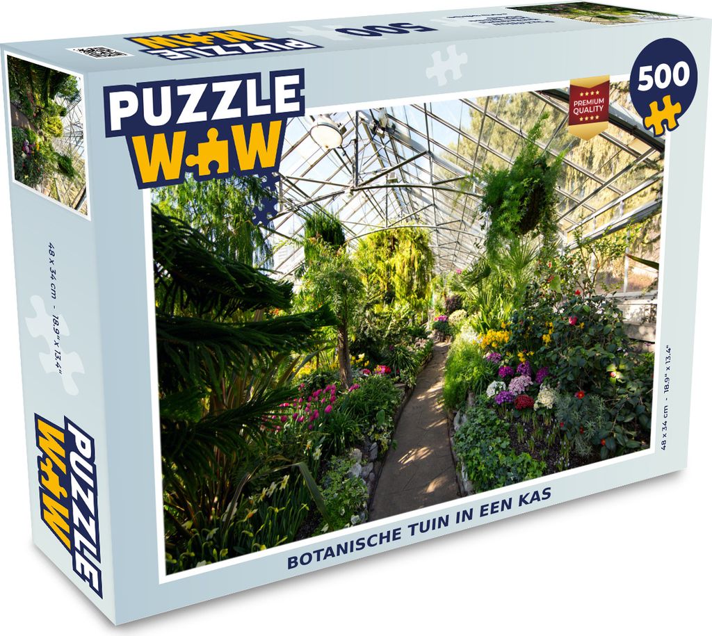 MuchoWow Puzzle 500 Teile Botanischer Garten in einem Gewächshaus - 500 Teile - Kinder - Selberbauen - Puzzlespiele