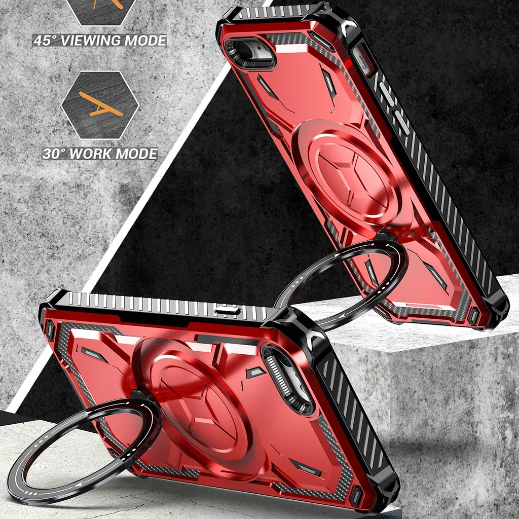 Cover MagSafe iPhone 8/SE 2022 Rossa con Stand Magnetico Integrato - 3