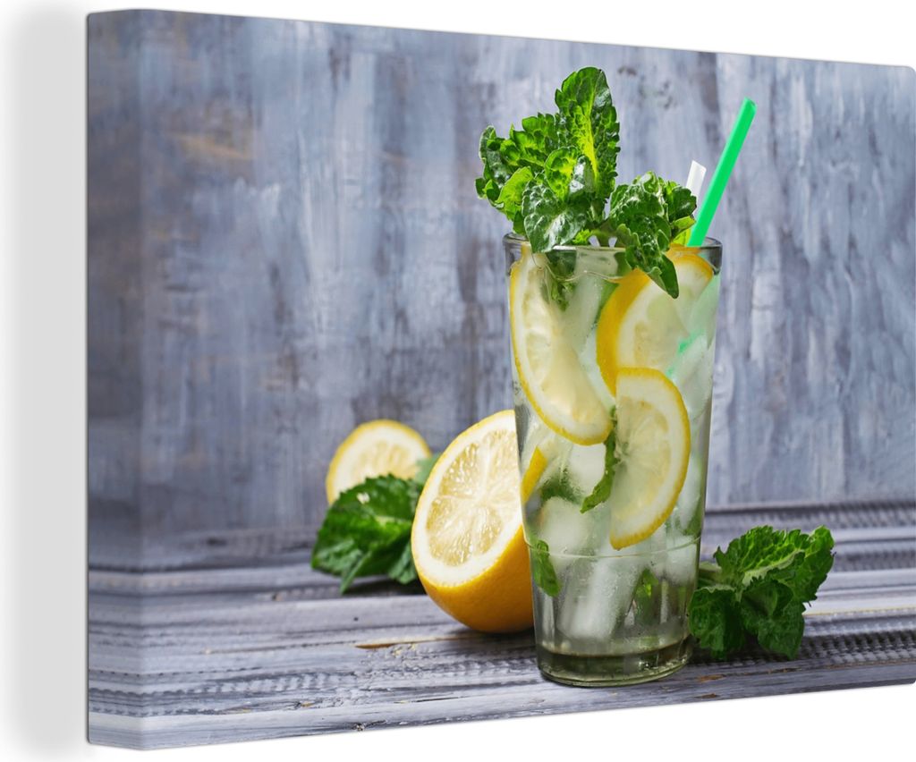 OneMillionCanvasses - Leinwandbilder - 150x100 cm, Cocktail - Früchte - Kräuter, Wandbilder Kunstdruck Wanddekoration - Foto auf Leinwand - Gem...