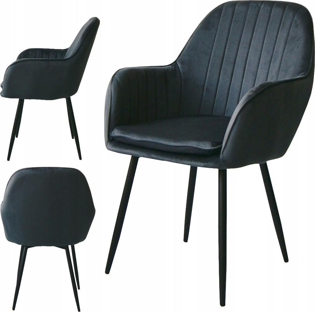 Ekspand | Velours Stuhl BL208 Queen - Dunkelgrau - Gepolstert - Modernes Design - Hoher Komfort