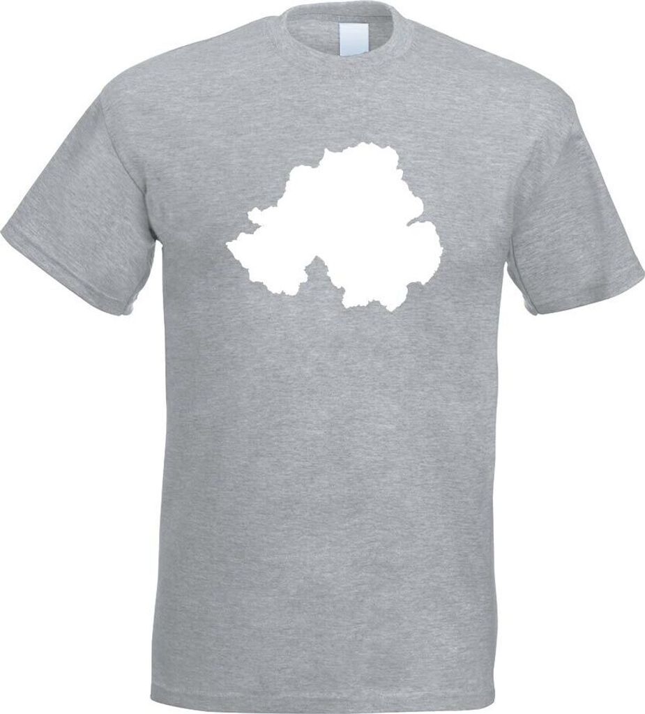 Kiwistar - T-Shirt - Graumeliert - Nordirland - Belfast Herren Funshirt Bedruckt Design Sprüche Spruch Motive - mit Motiv Bedruckt - Funshirt Desi...