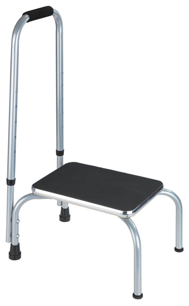 Trittstufe mit einstellbarem Haltegriff SECURA, max. 150 kg Produktbild 