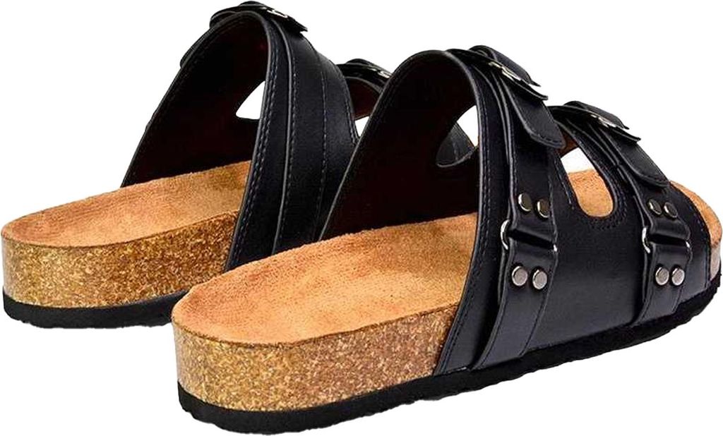 London - Damen Sandalen "Evan", Zum Anschlüpfen, Flach XY190 (38 EU) (Khaki)