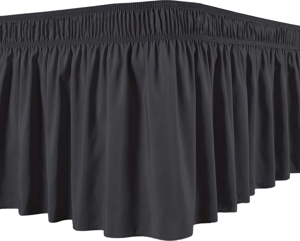 Bettrock, seidig, zum Umwickeln, einfach anzubringen, gleichmäßig, lichtecht, mit Rüschen, elastischer Bettrock