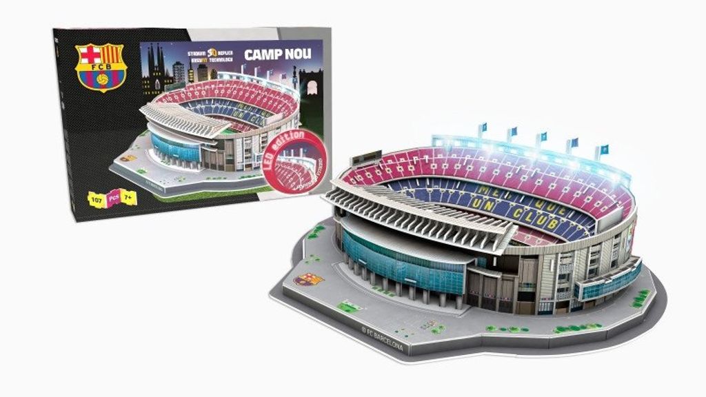 FC Barcelona 3D-Puzzle Camp Nou Stadion 107-teilig LED Beleuchtung Fußball 