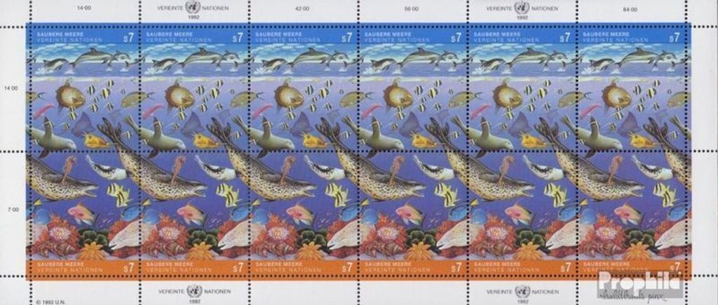 Briefmarken UNO - Wien 1992 Mi 127-128Klb Kleinbogen (kompl.Ausg.) gestempelt Saubere Meere