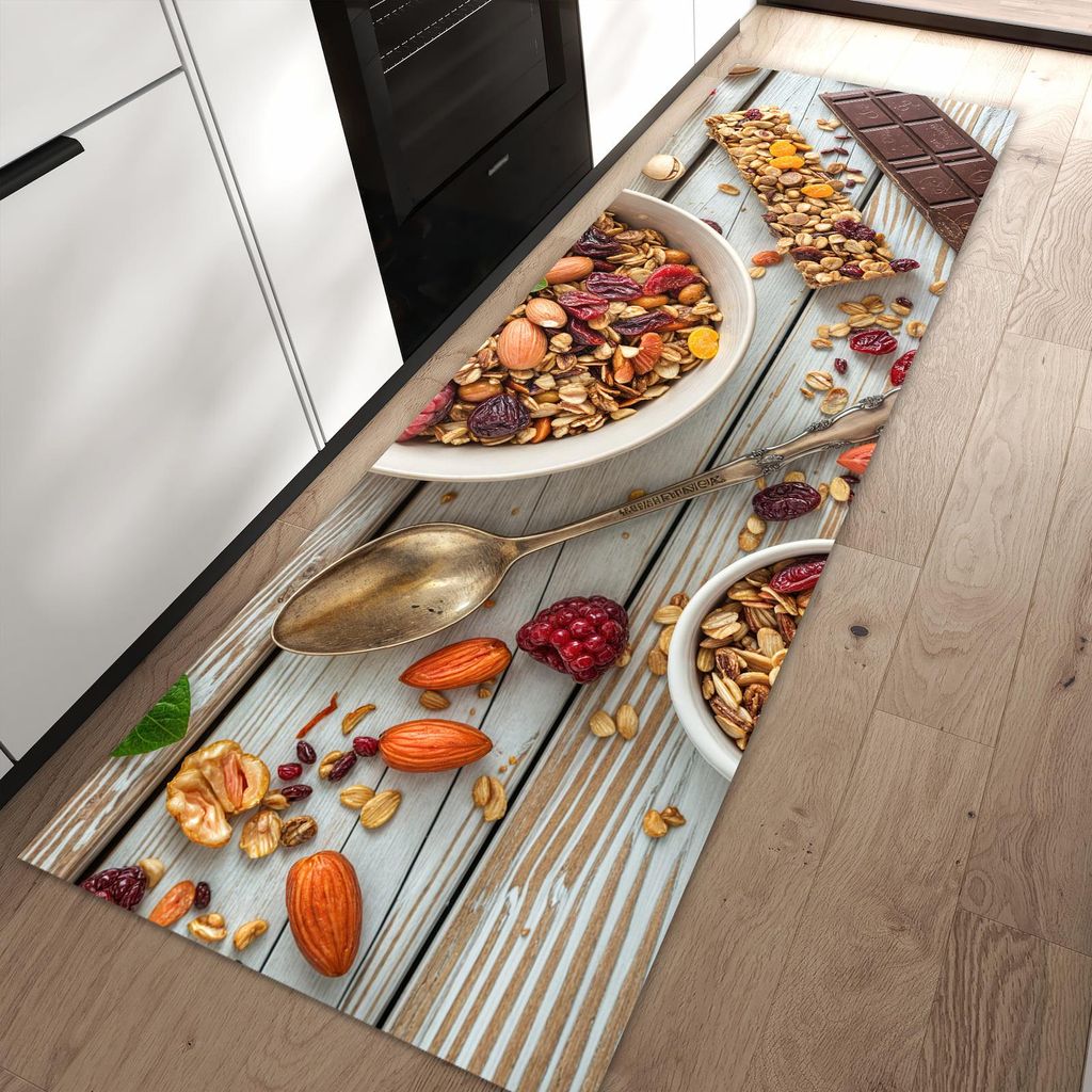 Küchenteppich 60x90cm rutschfest & abwischbar PVC Läufer - Frühstück Deluxe