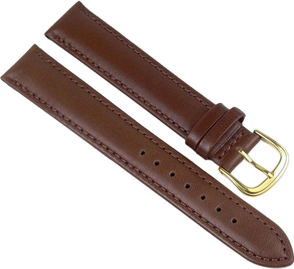 Minott Ersatzband Uhrenarmband Kalbsleder XL Band Wasserfest Braun 18mm