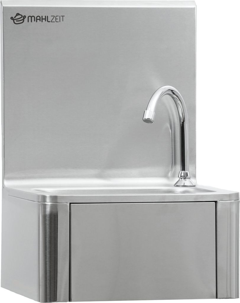 Lavabo in acciaio inox Mahlzeit con comando a ginocchio e Immagine del prodotto 