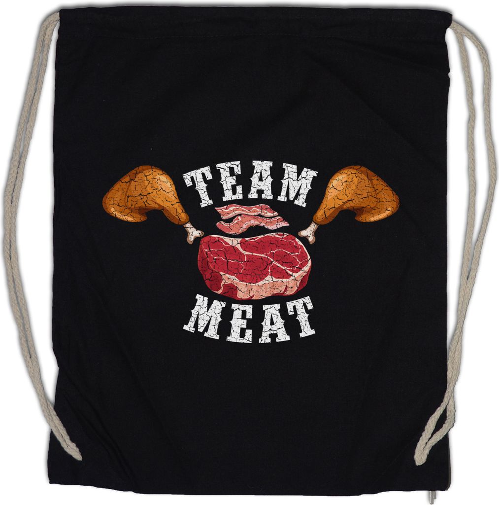 Urban Backwoods Team Meat, Turnbeutel, Farbe: Schwarz