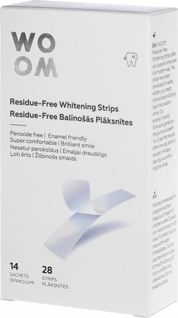 Rückstandsfreie Whitening Strips Zahnweiß-Streifen 28 Stück.