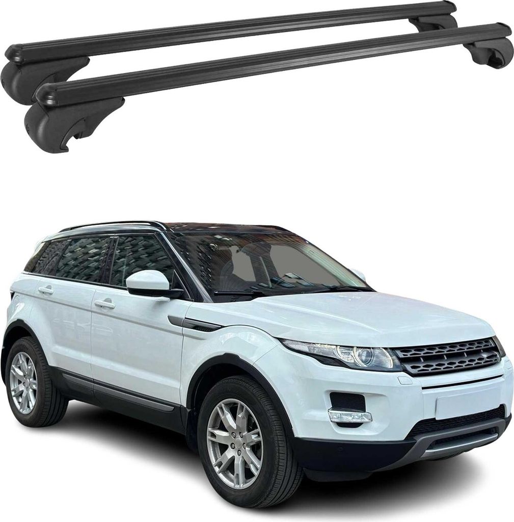 Dachträger für Land Rover Evoque 2011-2019 Gepäckträger Grundträger Alu Schwarz